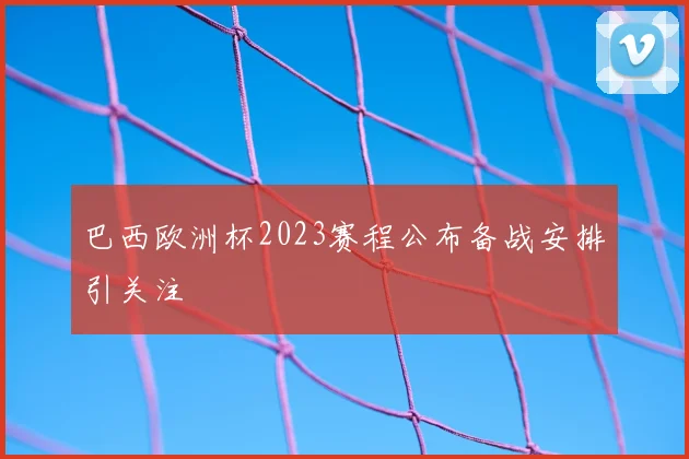 巴西欧洲杯2023赛程公布备战安排引关注
